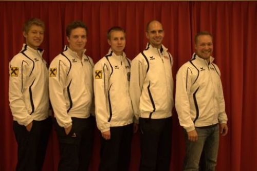 Team Österreich (Herren) 2014: Sebastian Wunderer, Mathias Genner, Martin Reichel, Felix Purzner und Markus Forejtek